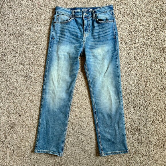 Girls' Medium Wash Straight Leg Stretch Jeans I Size 16 I Cat & Jack - Picture 2 of 6